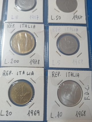Monete Repubblica Italiana in cartella