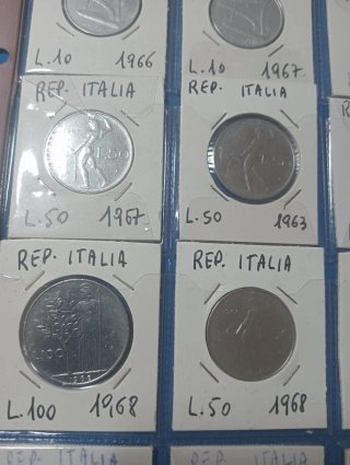 Monete Repubblica Italiana in cartella
