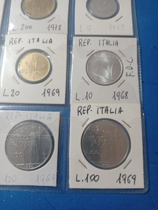 Monete Repubblica Italiana in cartella