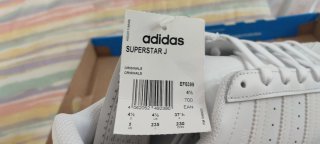 Adidas Superstar J Talla 37 1/3 Blancas
