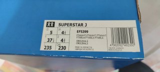 Adidas Superstar J Talla 37 1/3 Blancas
