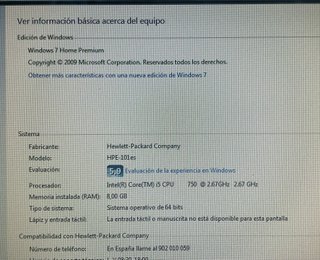 Ordenador de Mesa HP
