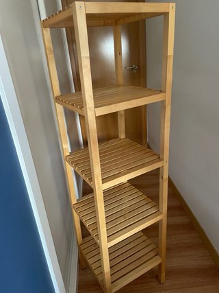 Estantería de madera de 4 baldas