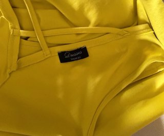 Abito Yessica cotone elasticizzato giallo M