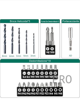 HYCHIKA Taladro Atornillador 12V