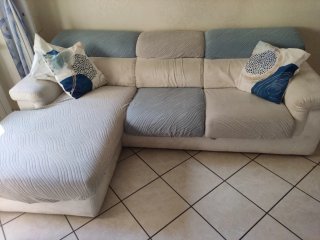 Divano letto chaise longue tessuto