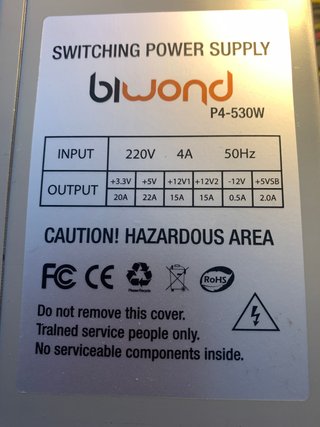 Fuente de Alimentación 220V 530W