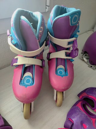 Pack Patines Línea Niña Talla 32-34 + Protec.