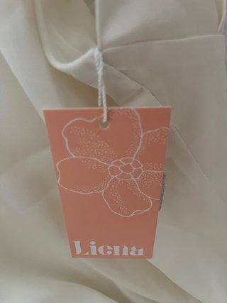 Vestido largo crema