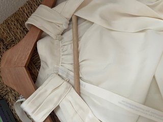 Vestido largo crema