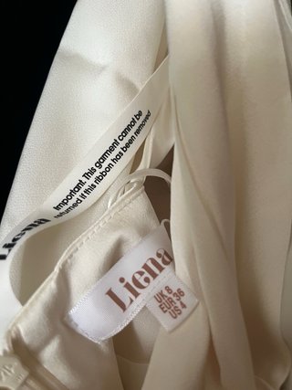 Vestido largo crema