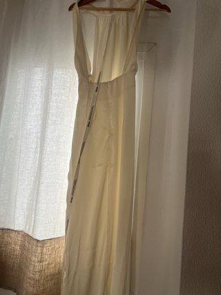 Vestido largo crema