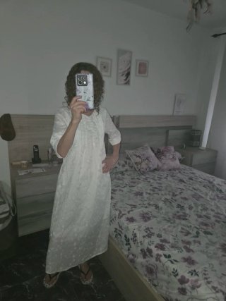 Vestido blanco bordado