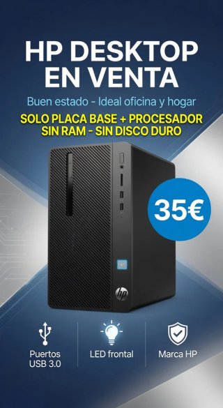 HP Torre Sobremesa Negra