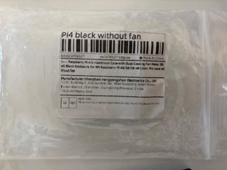Disipador Raspberry Pi 4 Negro sin ventilador