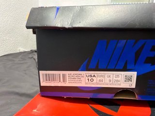 Jordan 1 High Negro Rojo