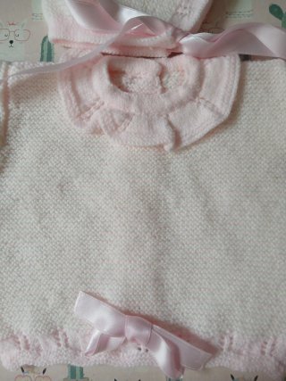 jersey y capota bebé hecho a mano 1-3 meses