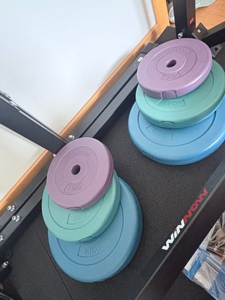 Discos de peso para barra (2.5kg, 5kg, 10kg)