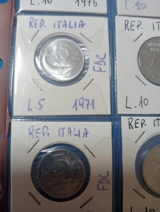 Monete Repubblica Italiana in cartella
