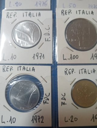 Monete Repubblica Italiana in cartella