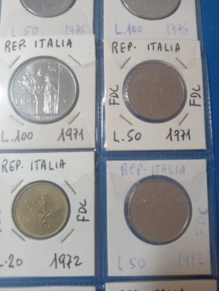 Monete Repubblica Italiana in cartella