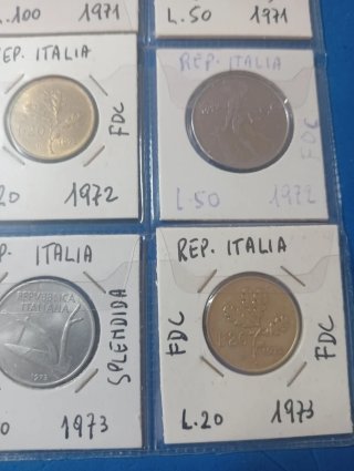 Monete Repubblica Italiana in cartella