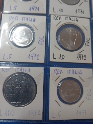 Monete Repubblica Italiana in cartella