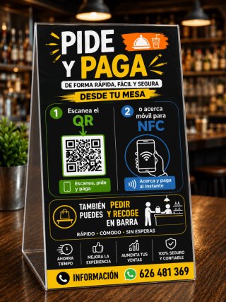 Pide y paga desde mesa TPV