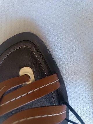 Sandalias planas piel Zara