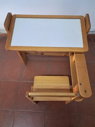 Escritorio infantil madera plegable