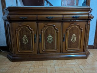 Recibidor vintage madera y mármol