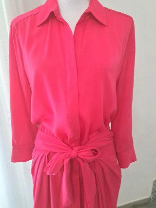 Abito Guess rosa fucsia midi