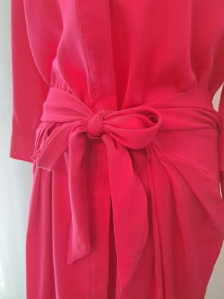 Abito Guess rosa fucsia midi
