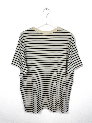 Camiseta GAP Rayas Retro Oversize Y2K Blanco Azul
