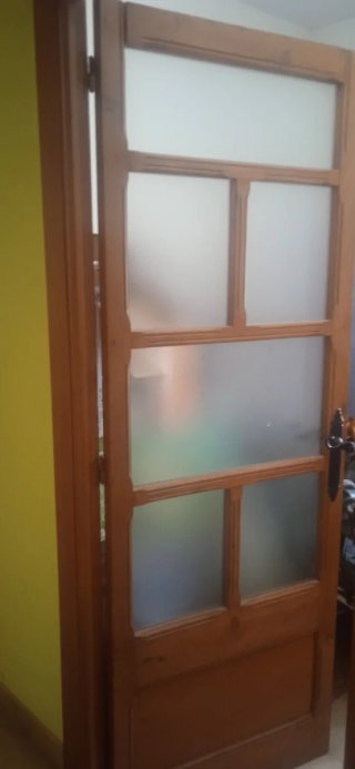 Puertas de madera con cristal