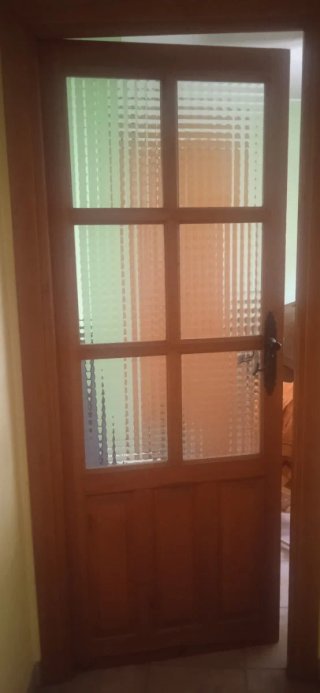 Puertas de madera con cristal