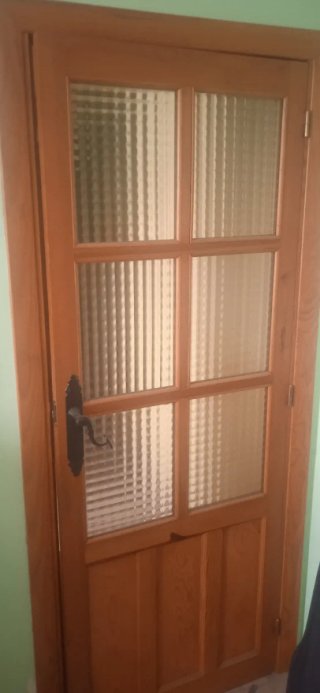 Puertas de madera con cristal