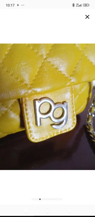 Bolso Purificación García amarillo piel