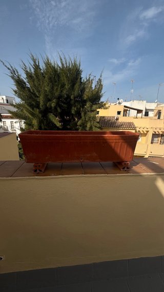 Jardinera rectangular.Terracota