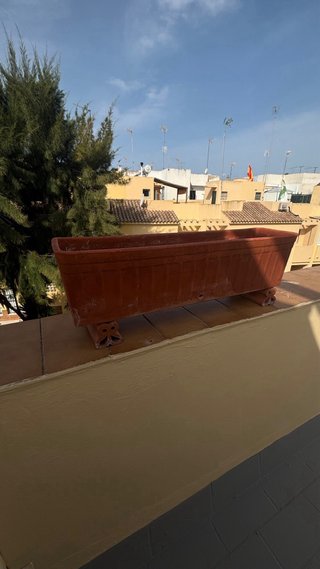 Jardinera rectangular.Terracota