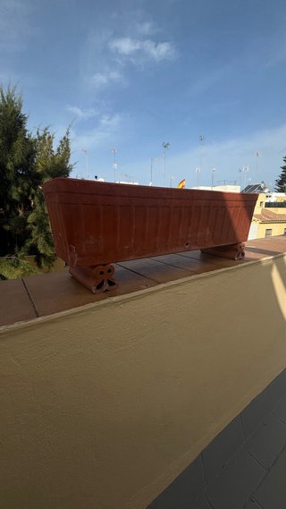 Jardinera rectangular.Terracota