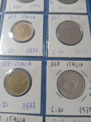 Monete Repubblica Italiana in cartella