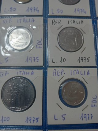 Monete Repubblica Italiana in cartella