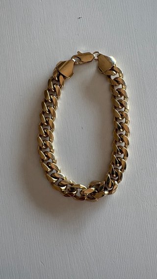 Cadena y Pulsera Acero Inoxidable Dorado