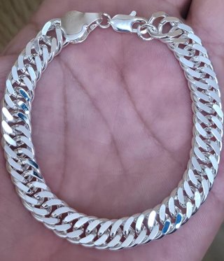 Pulsera 12 mm de Plata 925 /20cm