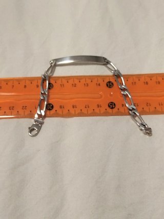 Pulsera Plata Hombre ID Nueva