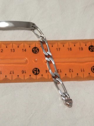 Pulsera Plata Hombre ID Nueva