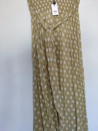 Vestido Purificación García Beige Lunares
