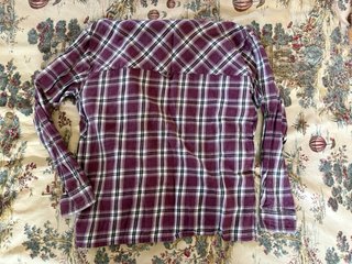 Camisa cuadros Pull&Bear morada M