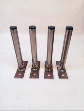 4 Soportes pared acero discos 28 mm de Decathlon